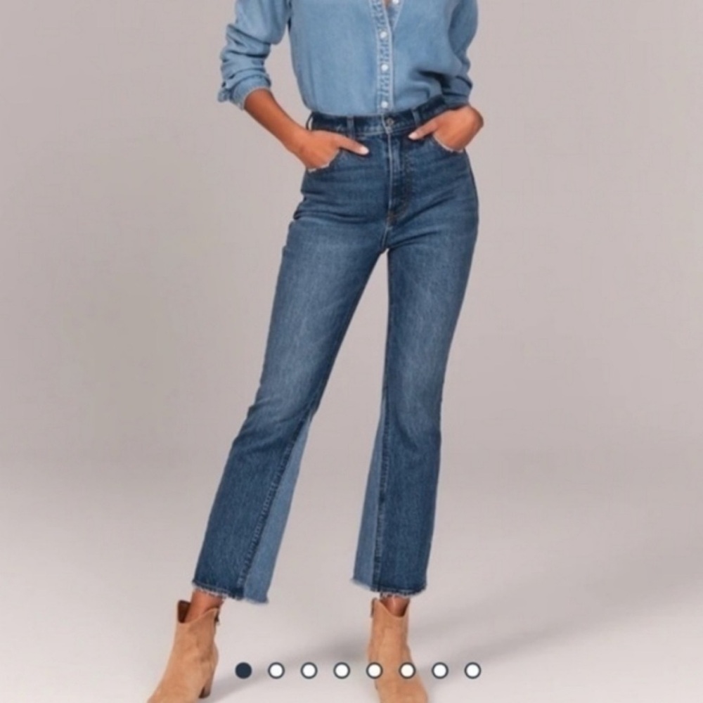 Abercrombie and Fitch the kick flare ultra high rise jeans